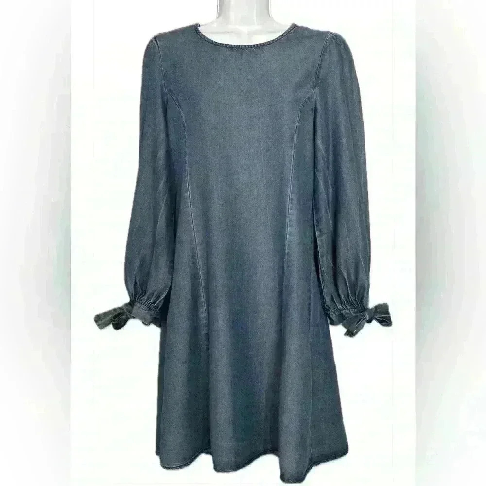 Velvet Heart Demin Long Sleeve Women's Dress (334)